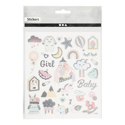 Autocollants de la compagnie Creativ bébé fille, 1 feuille
