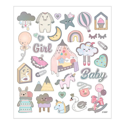 Autocollants de la compagnie Creativ bébé fille, 1 feuille