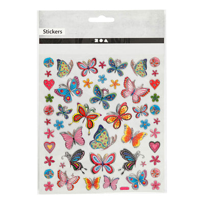Creativ Company Stickers Fleurs et papillons, 1 feuille