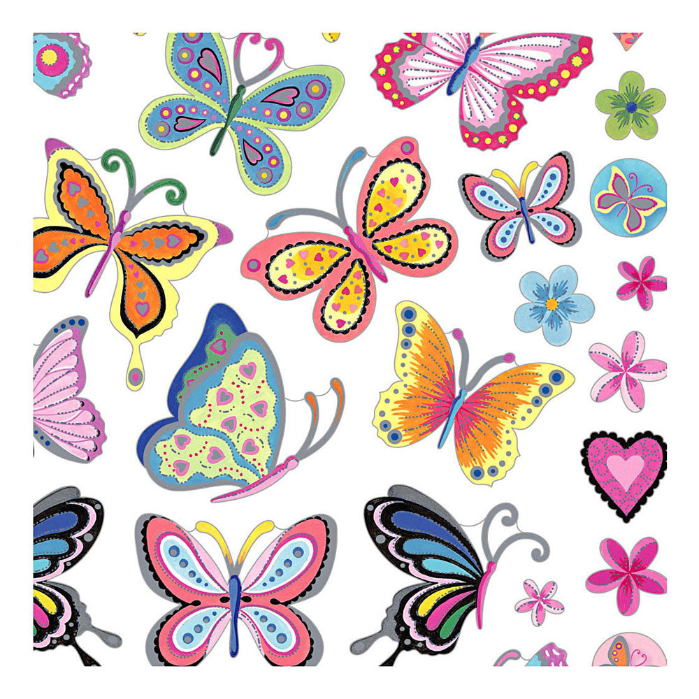 Creativ Company Stickers Fleurs et papillons, 1 feuille