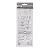 Creativ Company Stickers Silver Love, 1 feuille - afbeelding 1