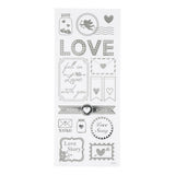 Creativ Company Stickers Silver Love, 1 feuille - afbeelding 2