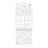 Creativ Company Stickers Silver Love, 1 feuille - afbeelding 3