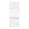 Creativ Company Stickers Silver Love, 1 feuille