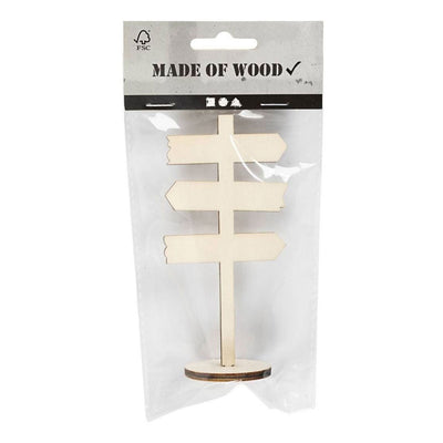 Creativ Company Flèches de plaque en bois à pied, 12 cm