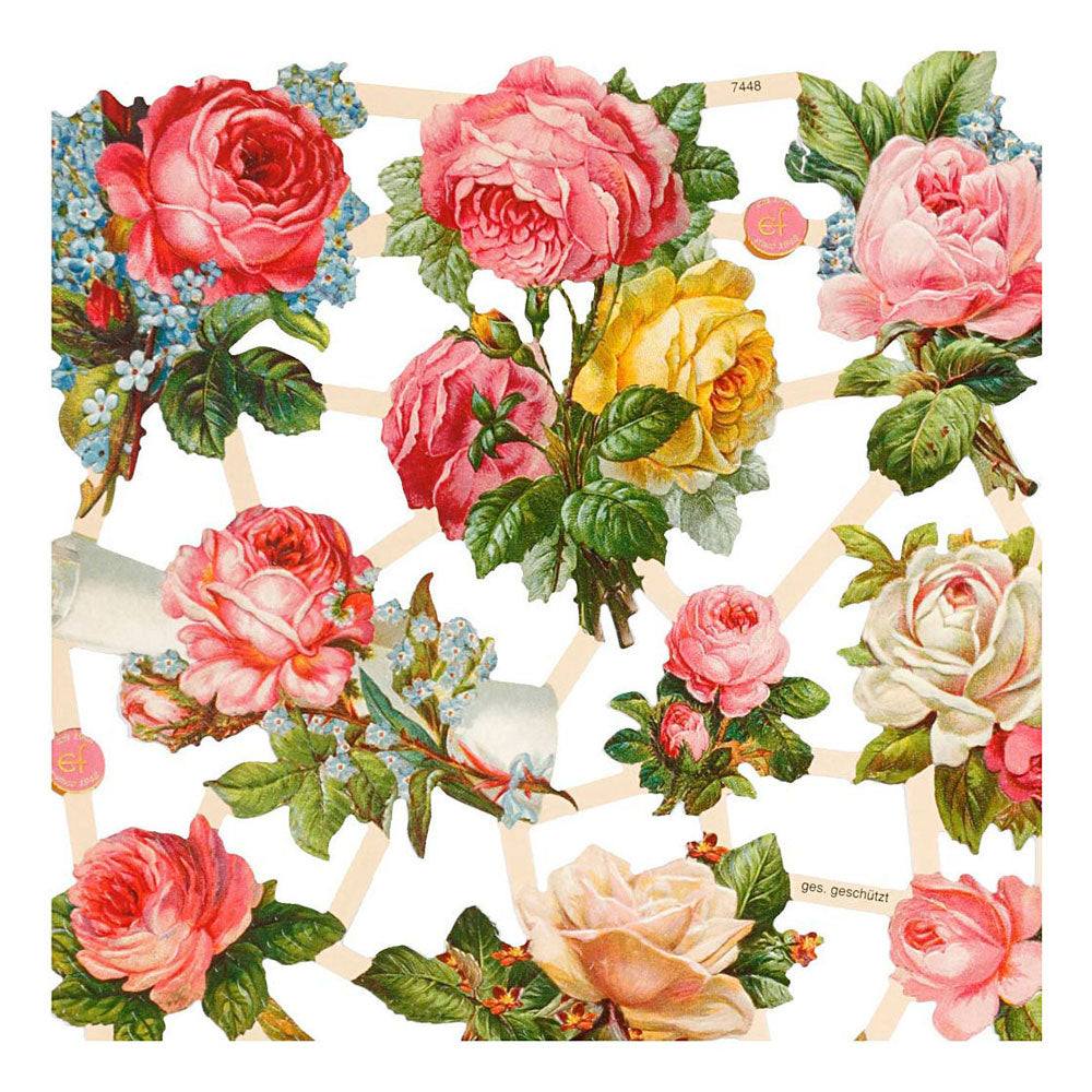 Creativ Company Vintage Pictures Roses, 2 feuilles
