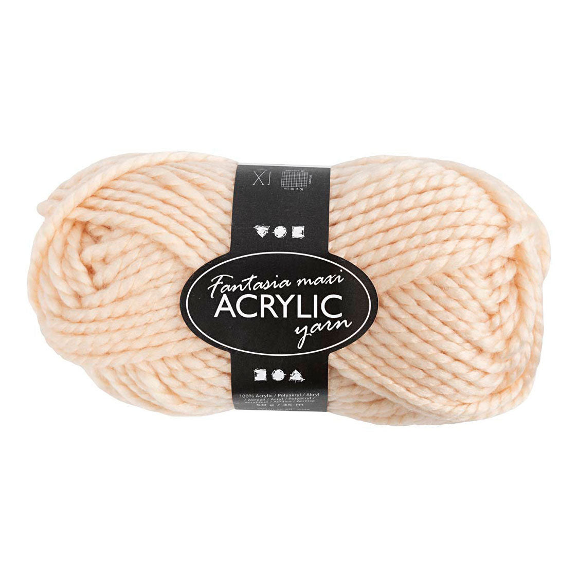 Creativ Company Fantasia acrylic yarn léger beige, 35m