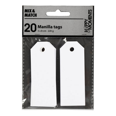 Company Creativ Manilla Labels White, 20e.