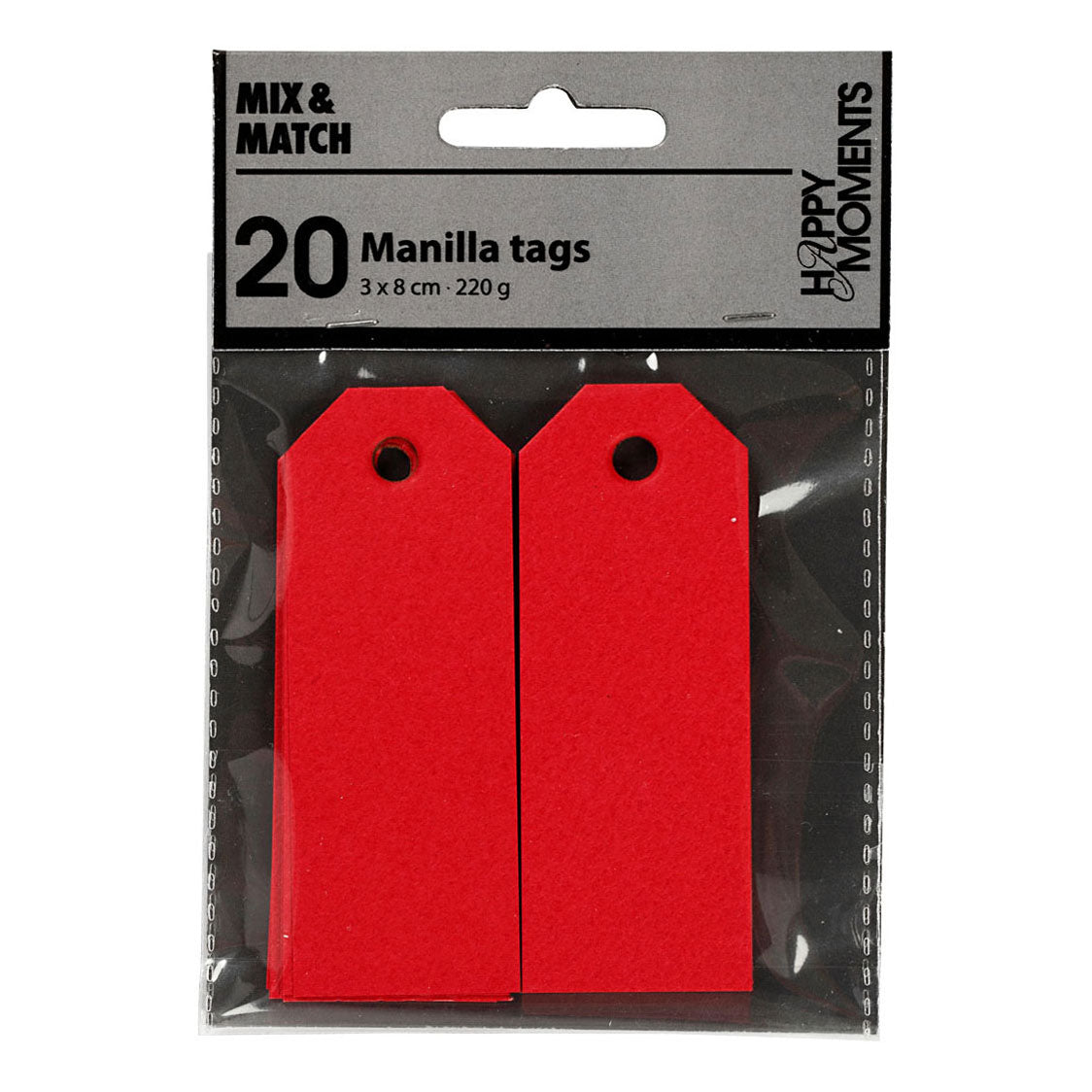 La société Creativ Manilla Labels Red, 20e.