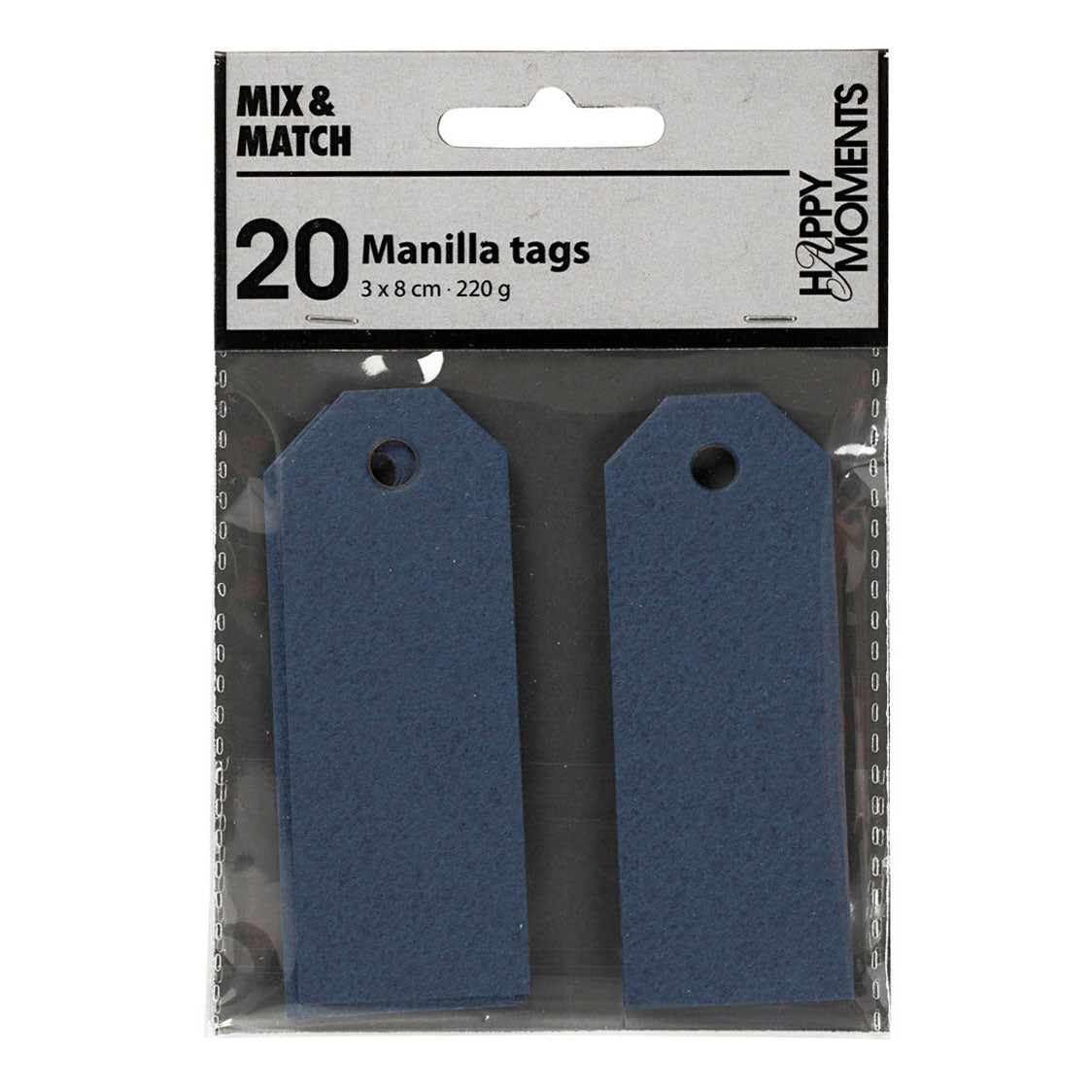 Company Creativ Manilla Labels Blue, 20e.