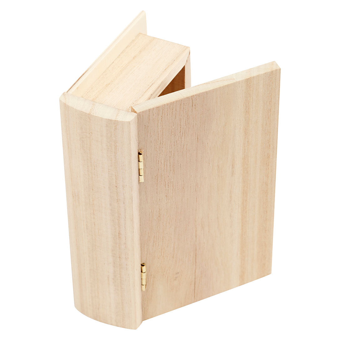 Box de livre en bois de la société Creativ, 14x9x4cm