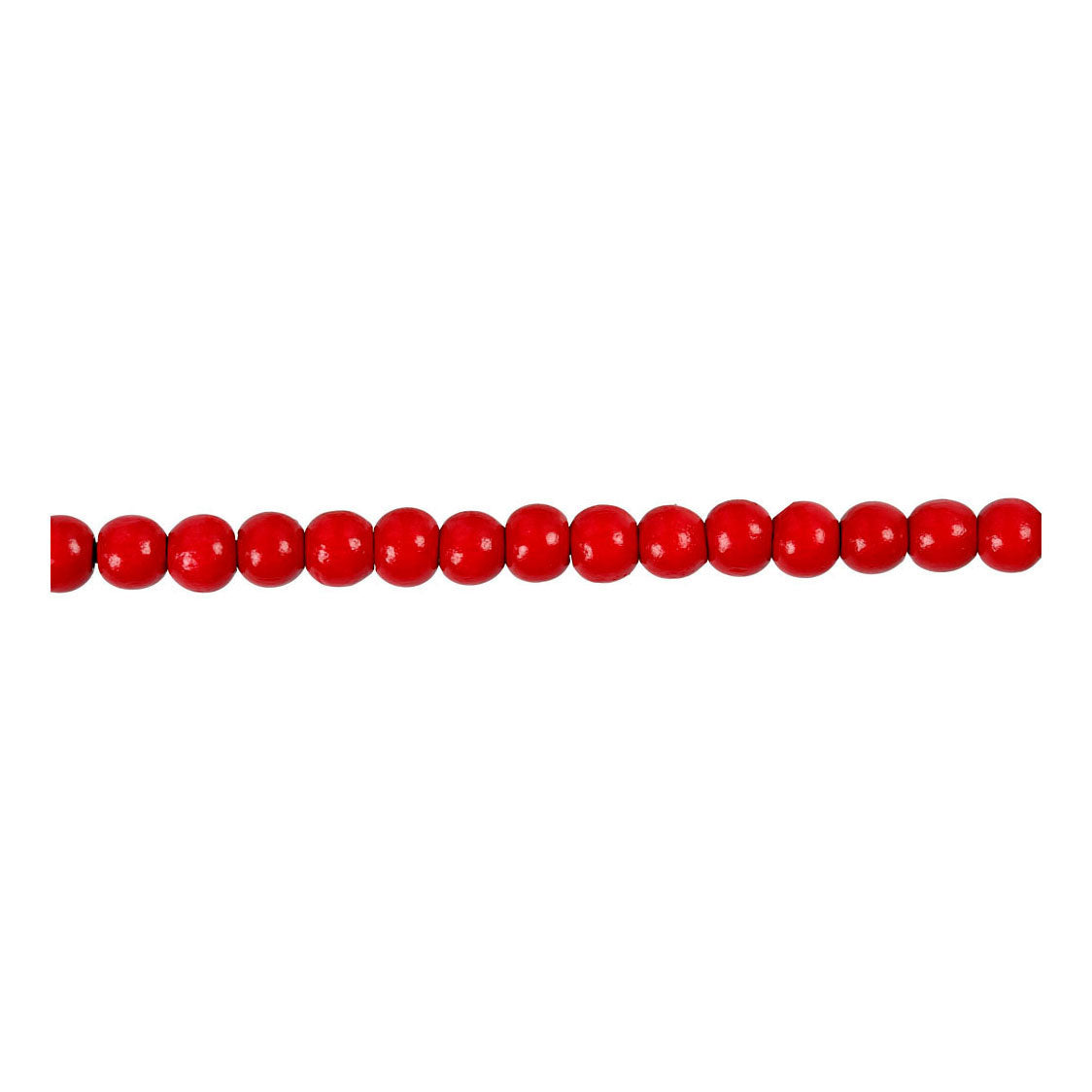Creativ Company Wooden Beads Red, 150e.