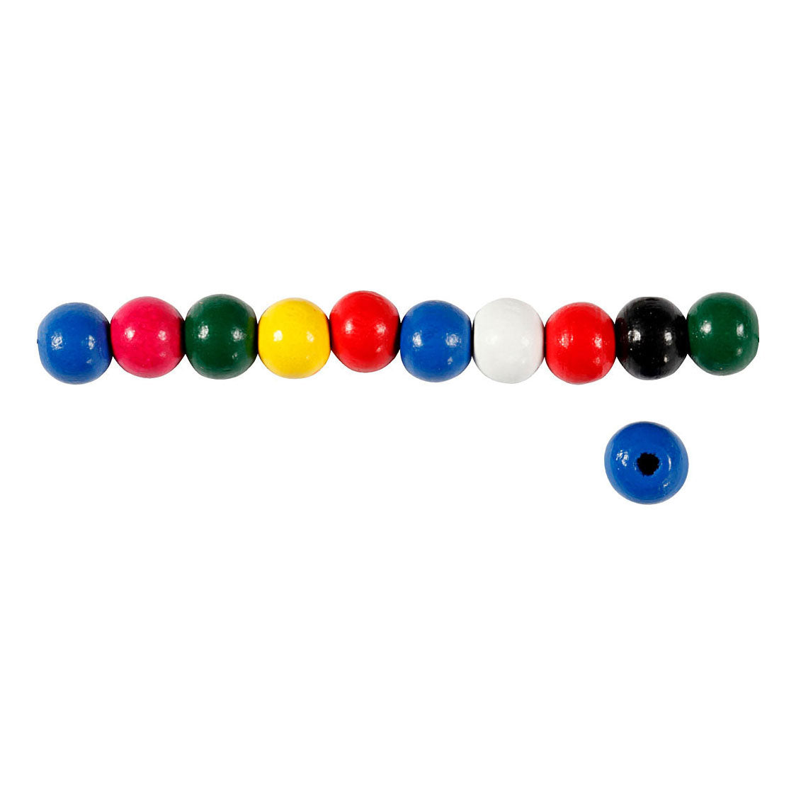 Creativ Company Wooden Beads Colors, 150st.