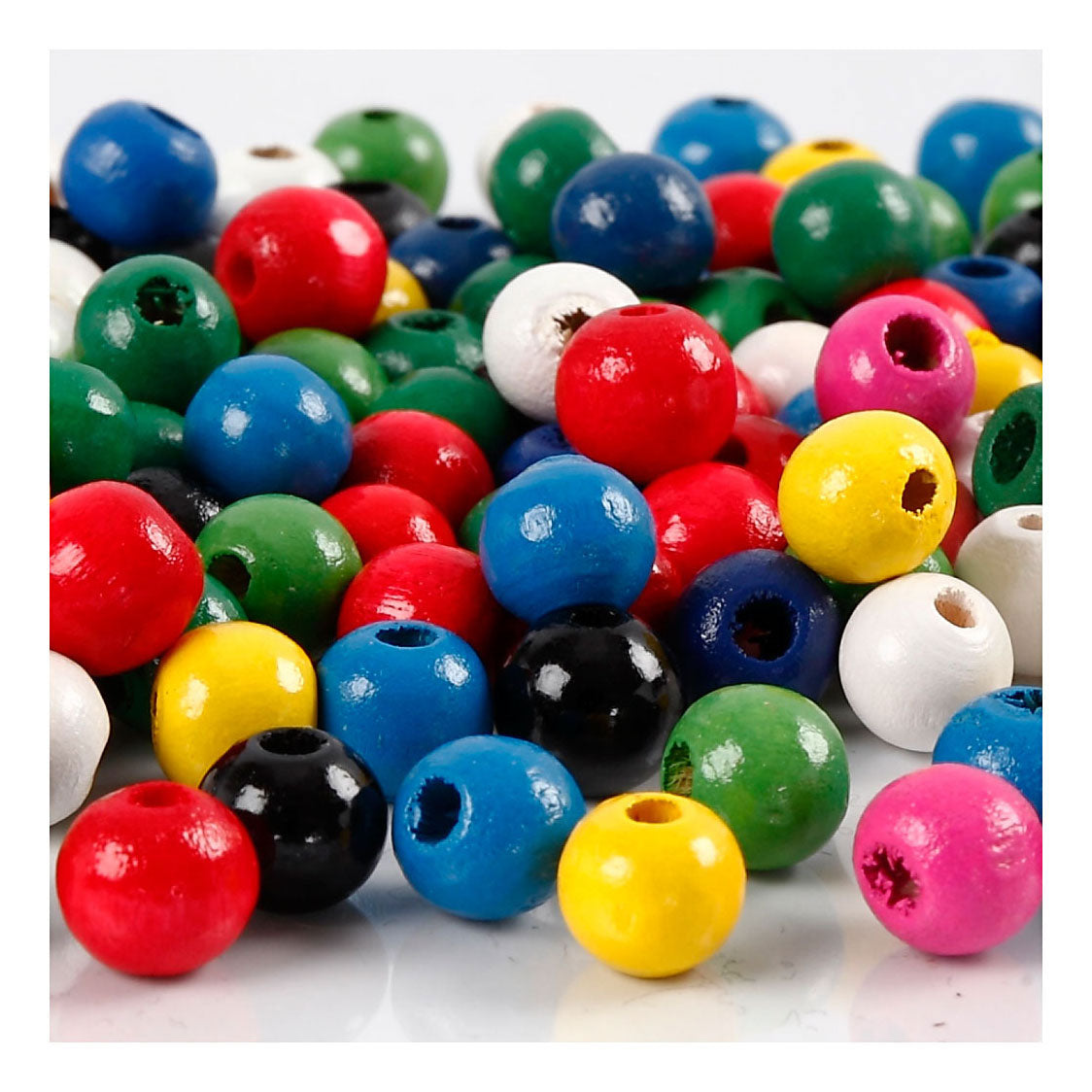 Creativ Company Wooden Beads Colors, 150st.