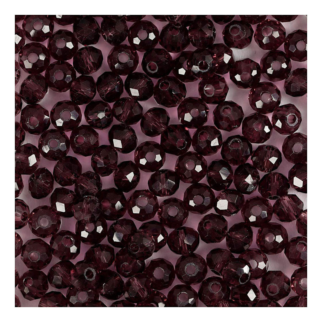 Creativ Company Facet Beads Purple, 45st.