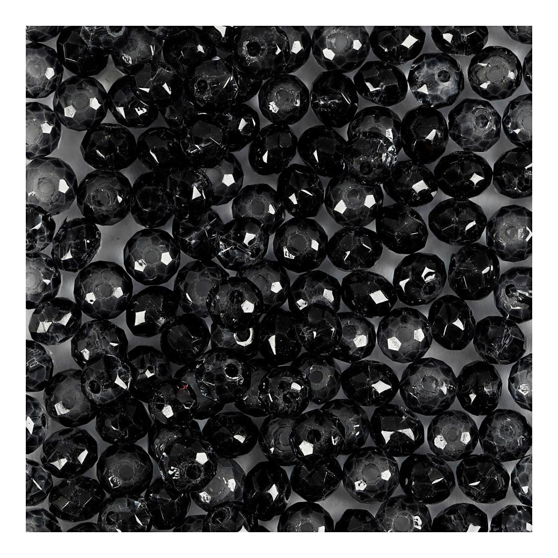 Creativ Company Facet Beads Gray, 45e.
