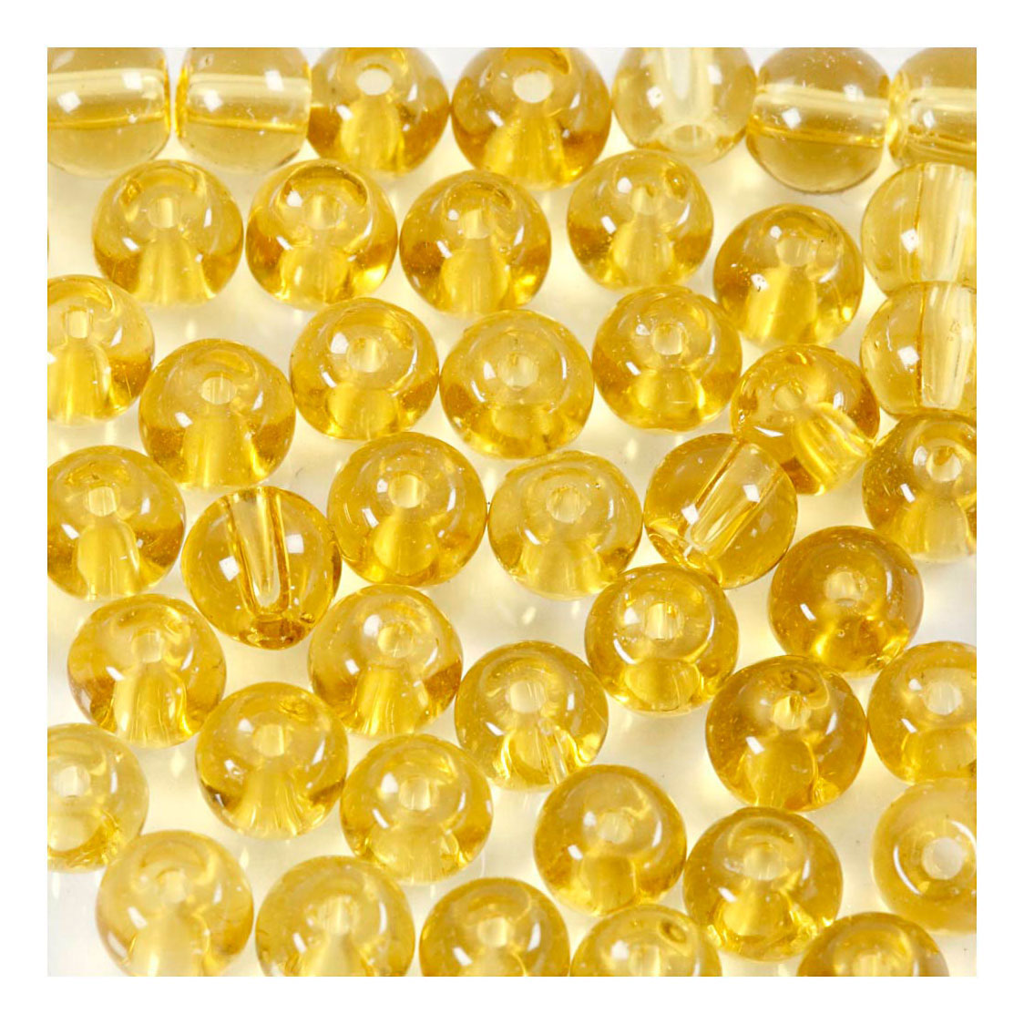 Creativ Company Glass Beads Yellows, 45th.