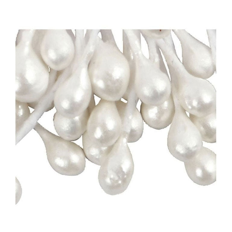 Creativ Company Bloemmeeldraaden White Pearl, 100e.