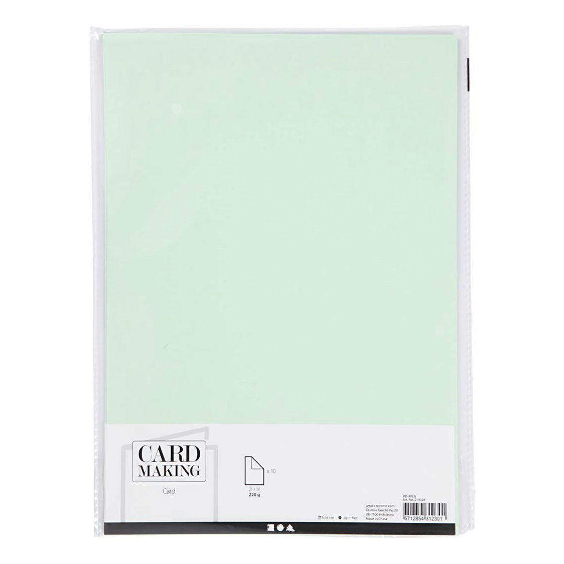 Creativ Company Cardboard Green Light A4 220G, 10st.