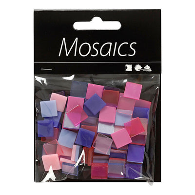 Creativ company mini mosaïque violet 10x10mm, 25 grammes