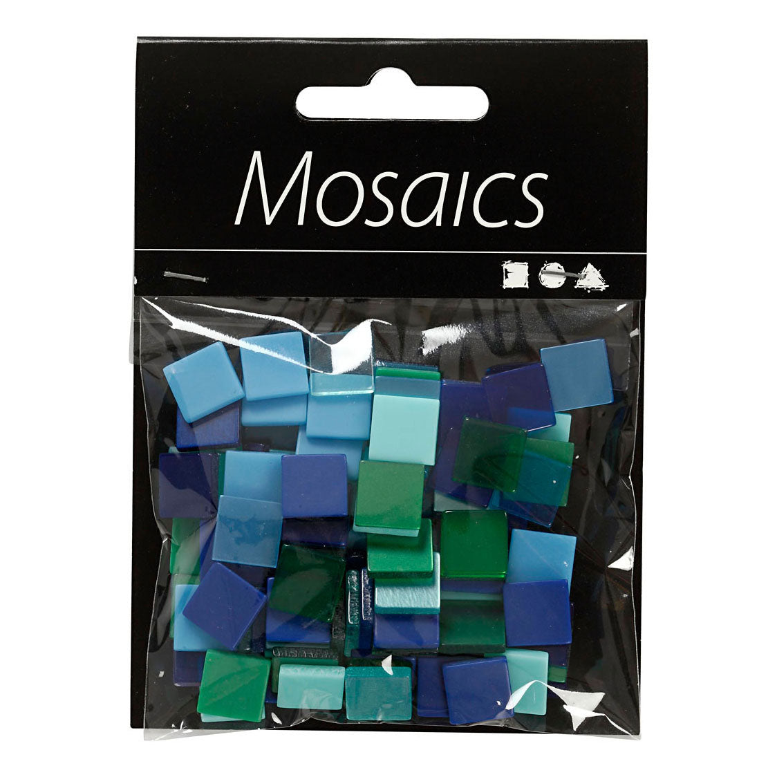 Creativ Company Mini Mosaic Blue Green 10x10mm, 25 grammes