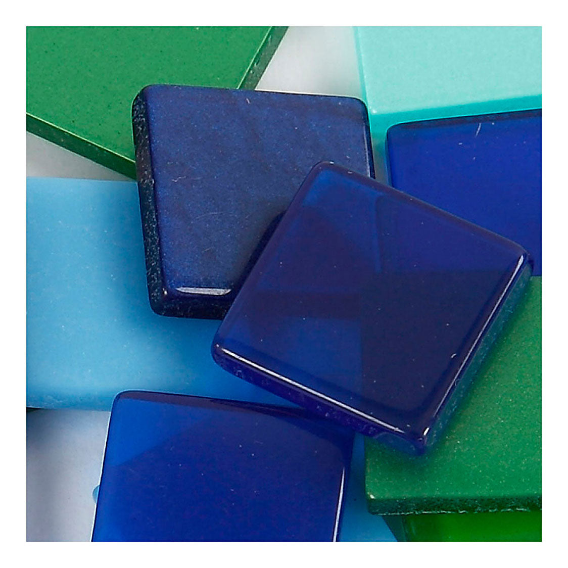 Creativ Company Mini Mosaic Blue Green 10x10mm, 25 grammes