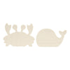 Creativ Company Wooden Marine Animals Krab and Whale, 2e.