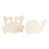 Creativ Company Wooden Marine Animals Krab and Whale, 2e.