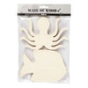 Creativ Company Wooden Marine Animals Squid and Fish, 2st.