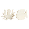 Creativ Company Wooden Marine Animals Squid and Fish, 2st.