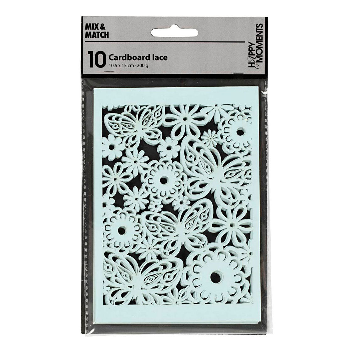 Crétiv Company Pattern Carton Light Blue, 10st.