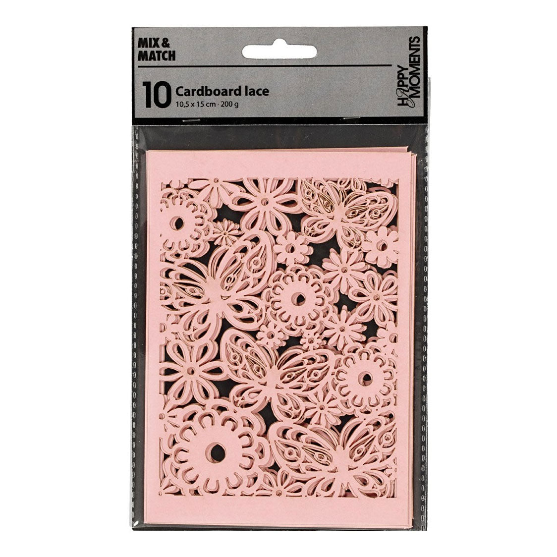 Creativ Company Pattern Carton Light Rood, 10e.