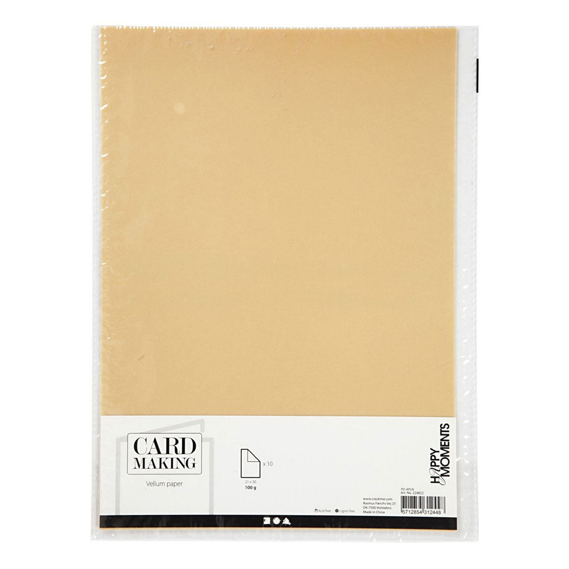 Creativ Company Vellum Paper A4 Naturel, 10 feuilles