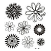 Creativ Company Silicone Stamps Fleurs, 1 feuille