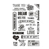 Creativ Company Silicone Stamps Texte en anglais. 1 feuille