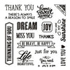 Creativ Company Silicone Stamps Texte en anglais. 1 feuille