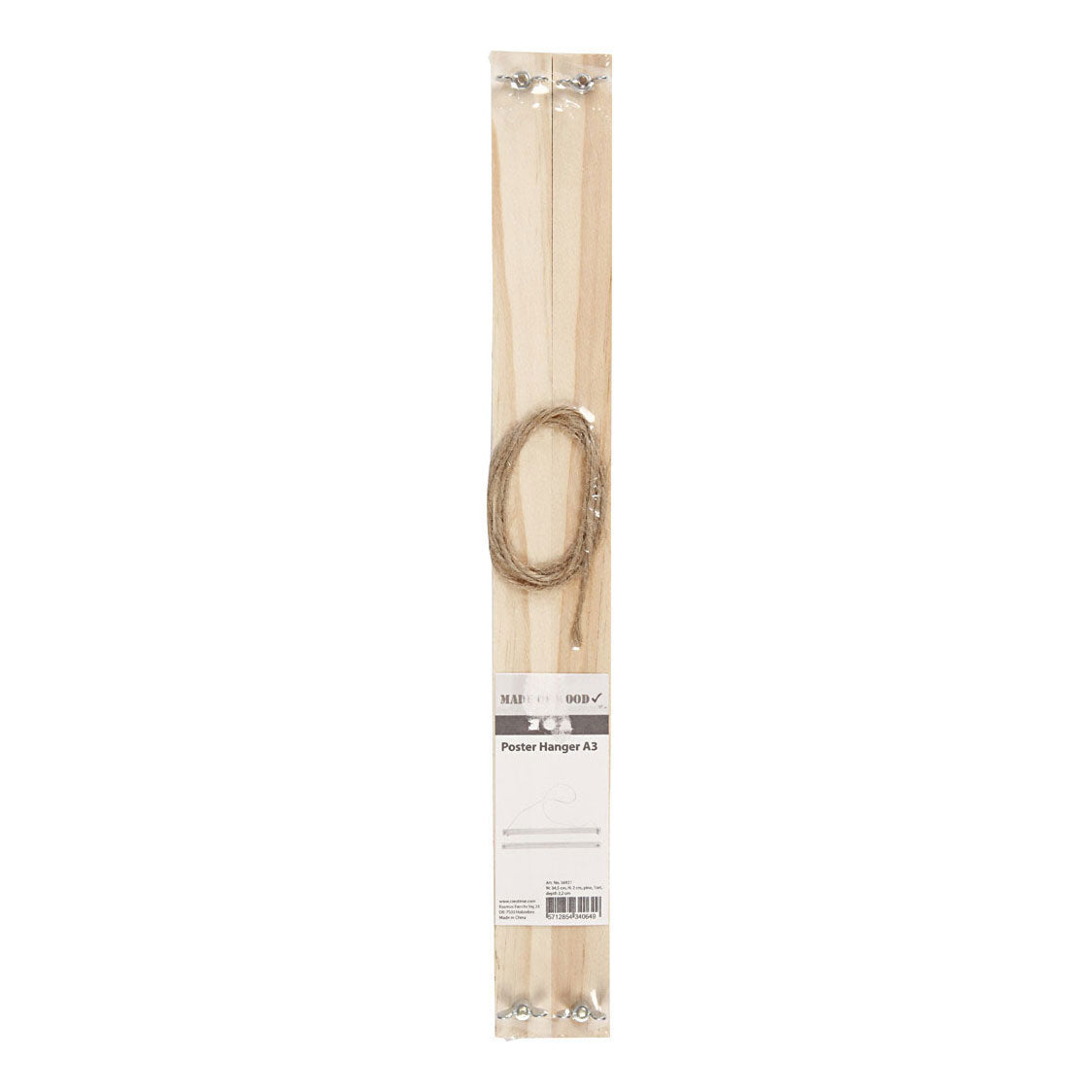 Creativ Company Ensemble de pendentif d'affiches en bois