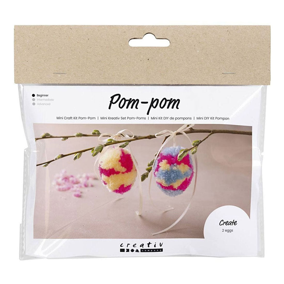 Creativ Company Mini Hobbyset Pompom Ei, 2e.