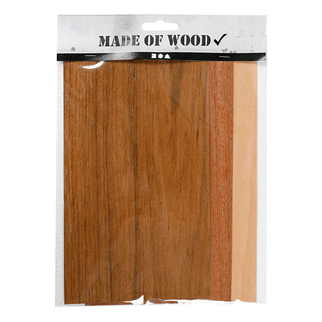Creativ Company Bamboo Veneer Beech Eiken Mahonie, 3 feuilles