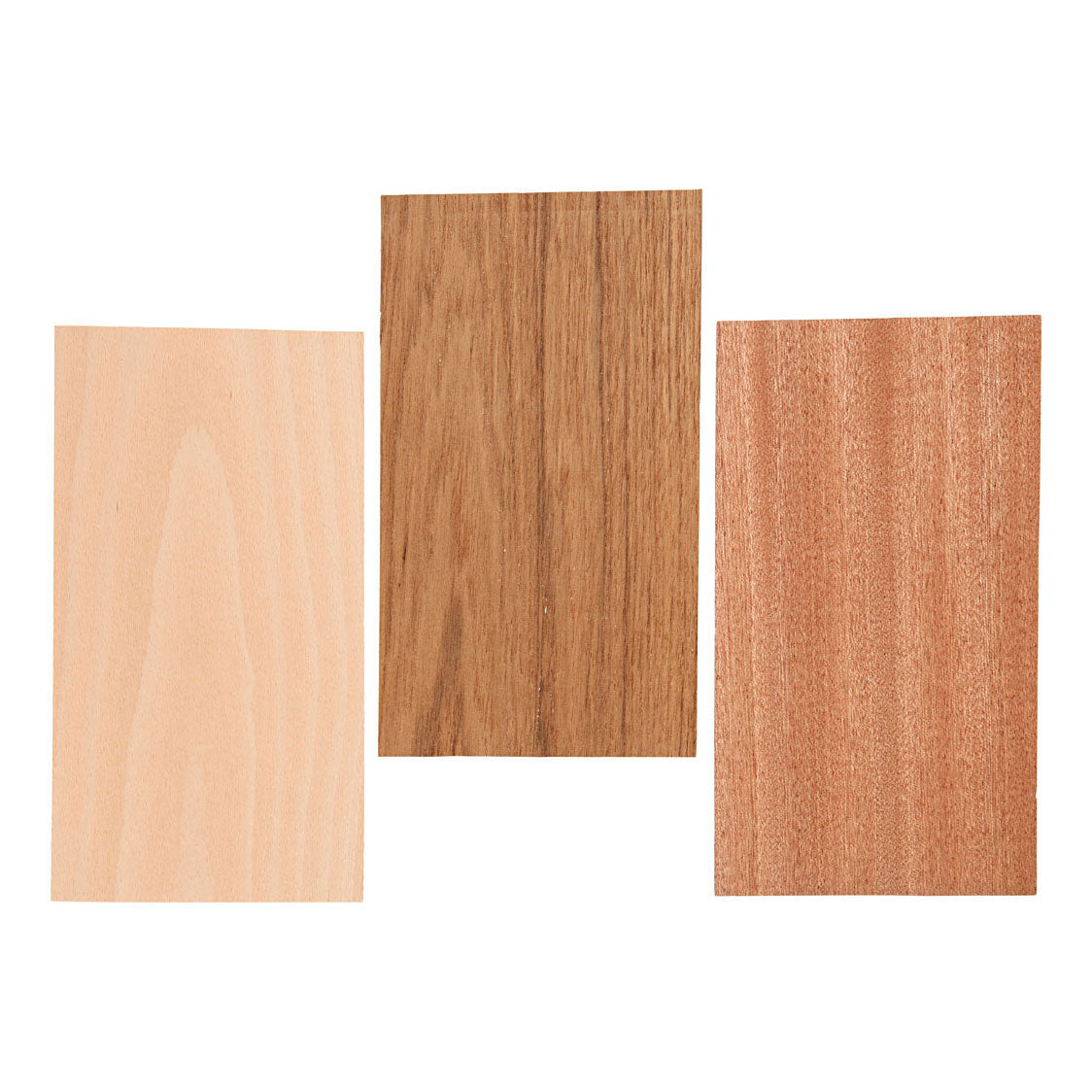 Creativ Company Bamboo Veneer Beech Eiken Mahonie, 3 feuilles