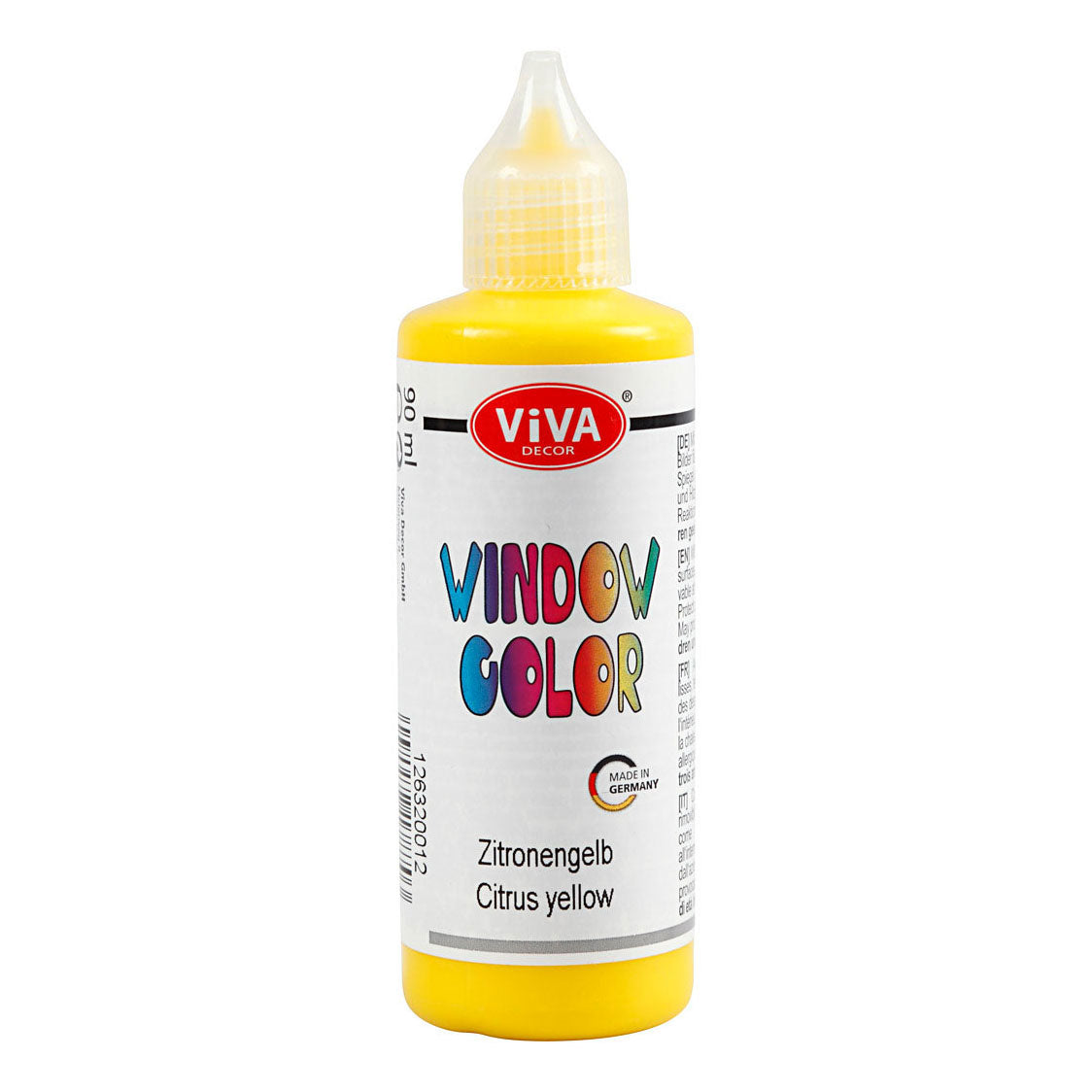 Creativ Company Peinture pour vitres et autocollants jaune, 90ml