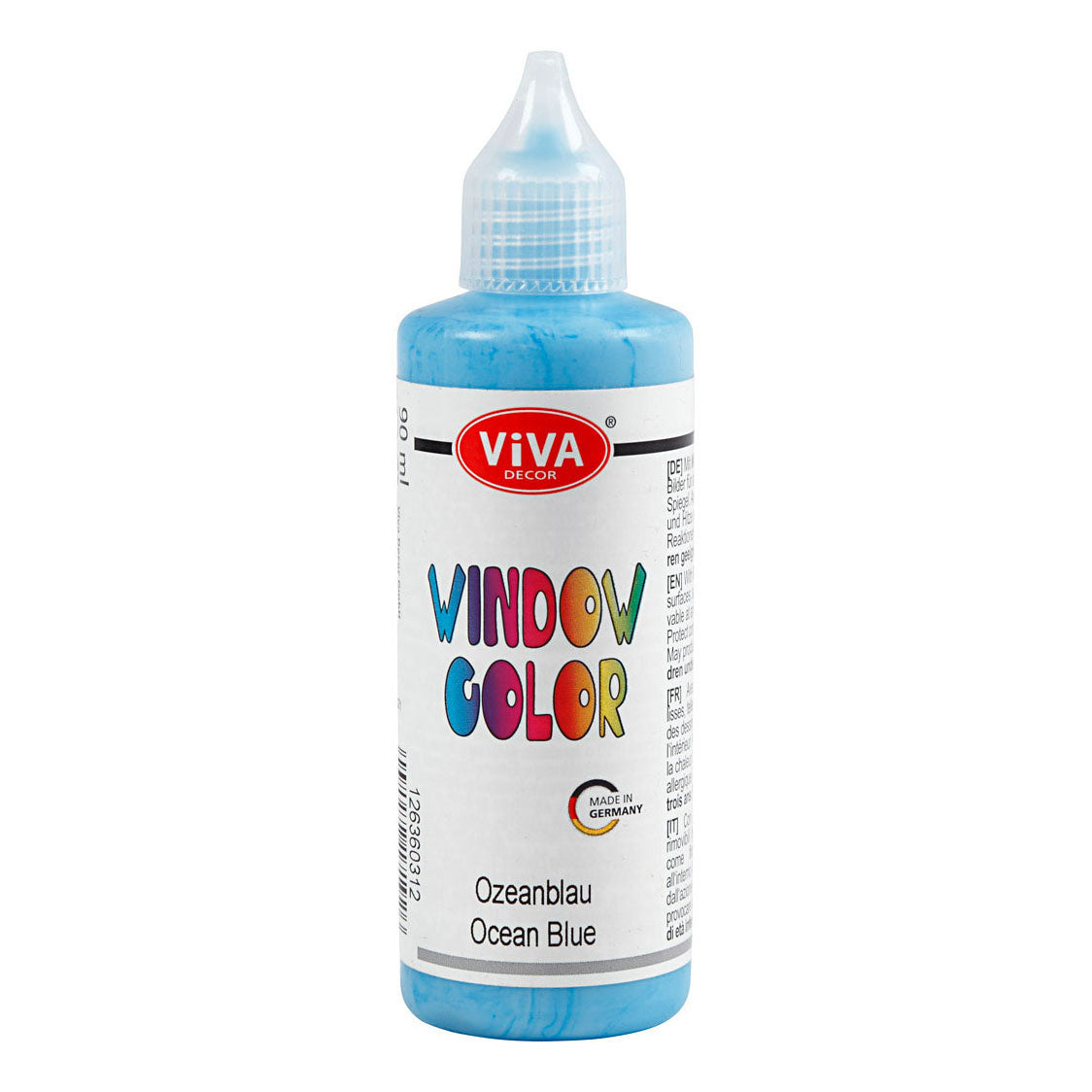 Crétiv Company Window Color Sticker and Glass Paint Bleu clair, 90 ml