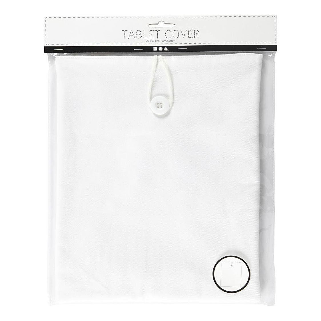 Creativ Company Tablet Hoes White, 22x27cm