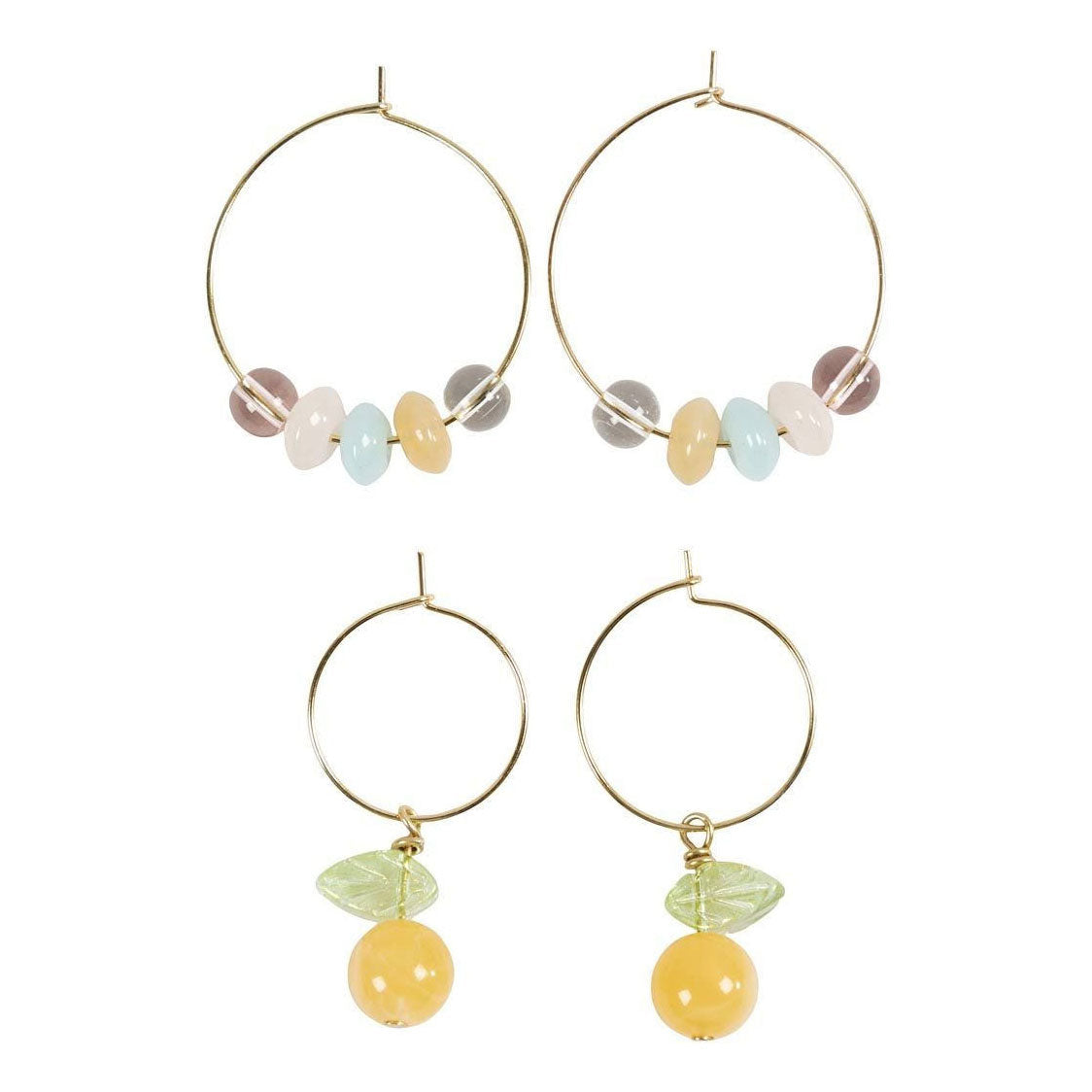 Creativ Company Mini Hobbyset Boucles d'oreilles avec des perles
