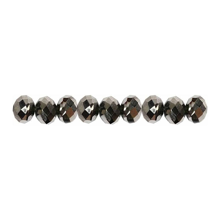 Creativ Company Facet Beads Metallic Gray, 100e.