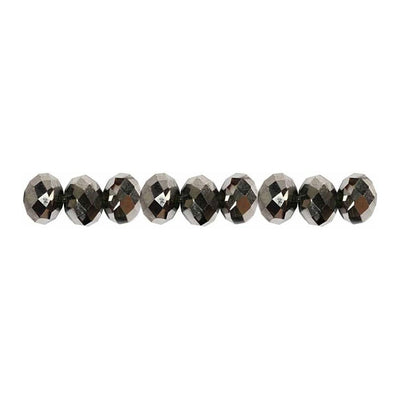 Creativ Company Facet Beads Metallic Gray, 100e.