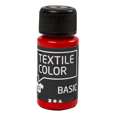 Creativ Company Textile Couleur semi-couverture de peinture textile rouge, 50 ml