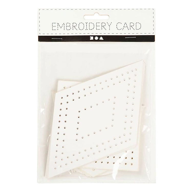 Creativ Company Cross Stitches Cardboard White Géométrique, 20e.