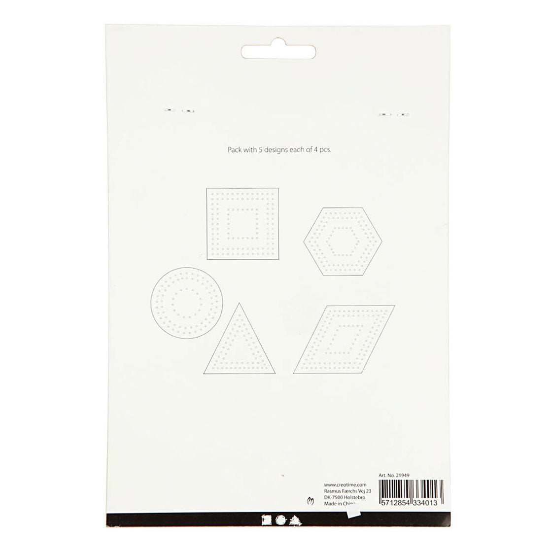 Creativ Company Cross Stitches Cardboard White Géométrique, 20e.