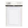 Cartes d'entreprise Creativ pour broder blanc, ensemble de 6